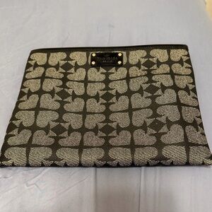 kate spade Black and Silver Clutch
